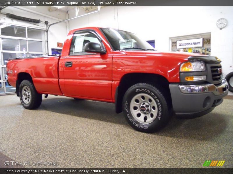 Fire Red / Dark Pewter 2005 GMC Sierra 1500 Work Truck Regular Cab 4x4