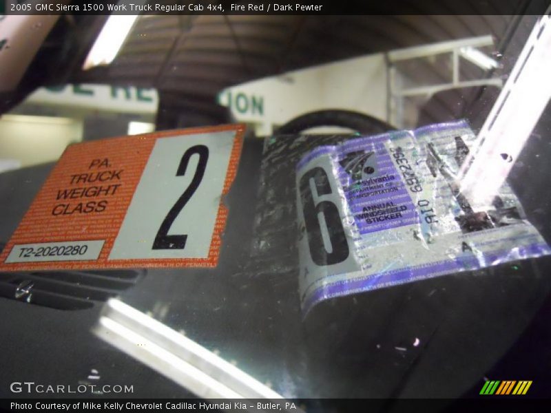 Fire Red / Dark Pewter 2005 GMC Sierra 1500 Work Truck Regular Cab 4x4