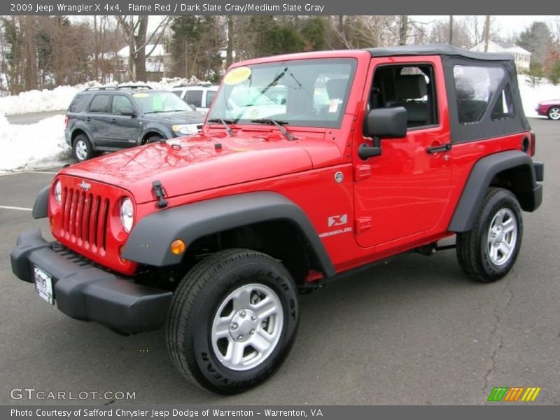 Flame Red / Dark Slate Gray/Medium Slate Gray 2009 Jeep Wrangler X 4x4