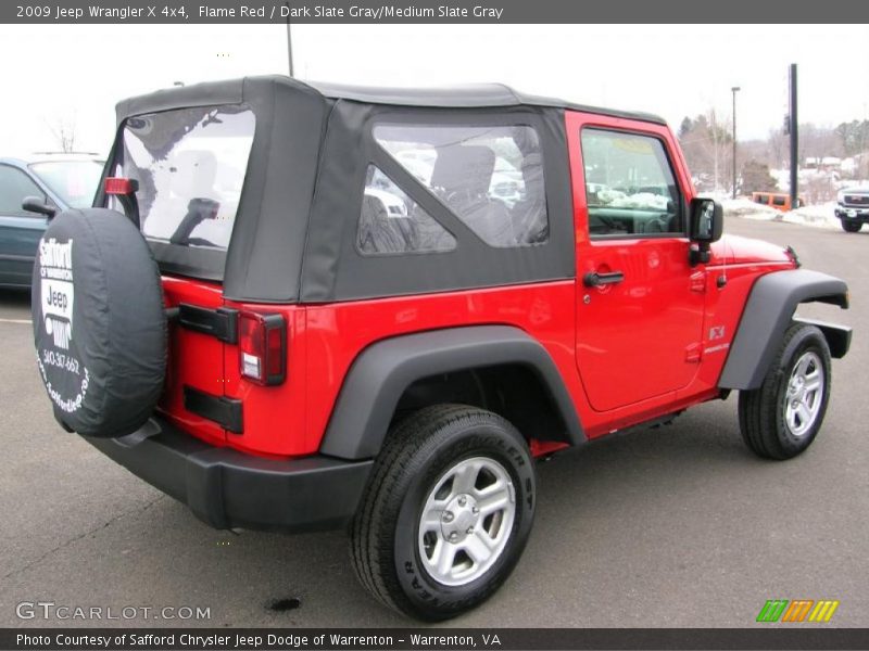 Flame Red / Dark Slate Gray/Medium Slate Gray 2009 Jeep Wrangler X 4x4