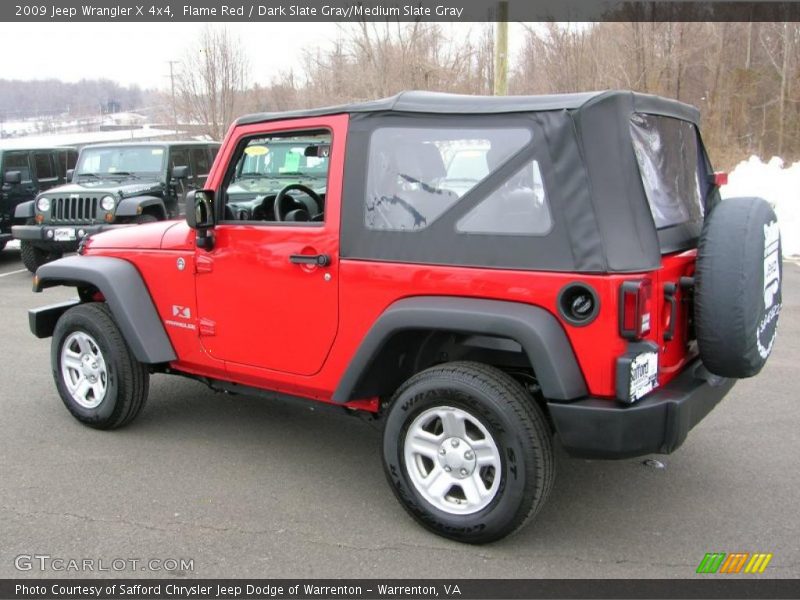 Flame Red / Dark Slate Gray/Medium Slate Gray 2009 Jeep Wrangler X 4x4