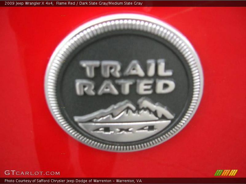 Flame Red / Dark Slate Gray/Medium Slate Gray 2009 Jeep Wrangler X 4x4