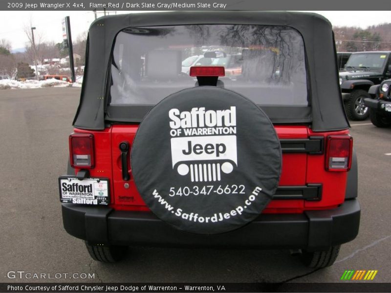 Flame Red / Dark Slate Gray/Medium Slate Gray 2009 Jeep Wrangler X 4x4