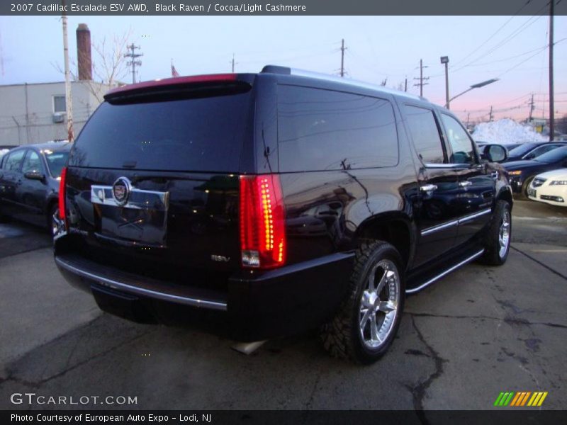 Black Raven / Cocoa/Light Cashmere 2007 Cadillac Escalade ESV AWD