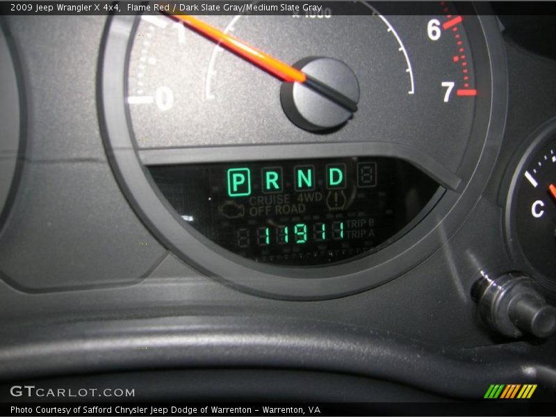 Flame Red / Dark Slate Gray/Medium Slate Gray 2009 Jeep Wrangler X 4x4