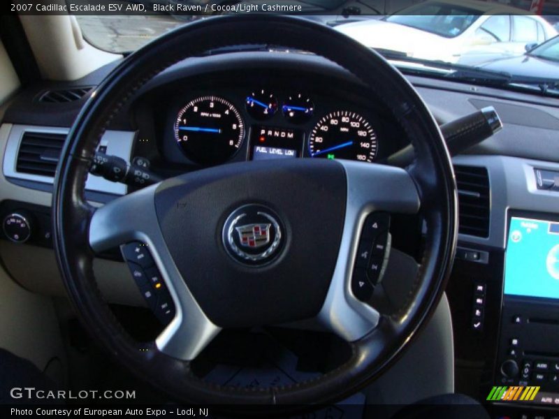 Black Raven / Cocoa/Light Cashmere 2007 Cadillac Escalade ESV AWD