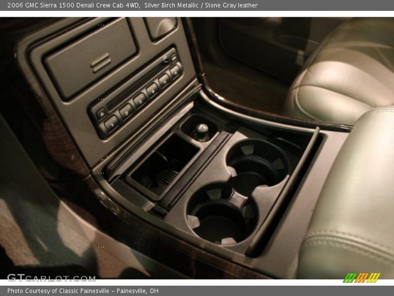 Silver Birch Metallic / Stone Gray leather 2006 GMC Sierra 1500 Denali Crew Cab 4WD
