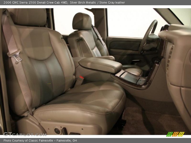 Silver Birch Metallic / Stone Gray leather 2006 GMC Sierra 1500 Denali Crew Cab 4WD