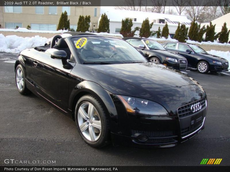 Brilliant Black / Black 2009 Audi TT 2.0T Roadster