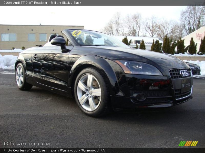 Brilliant Black / Black 2009 Audi TT 2.0T Roadster