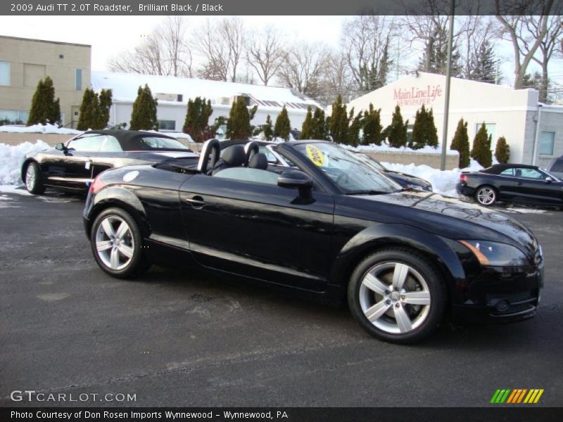 Brilliant Black / Black 2009 Audi TT 2.0T Roadster