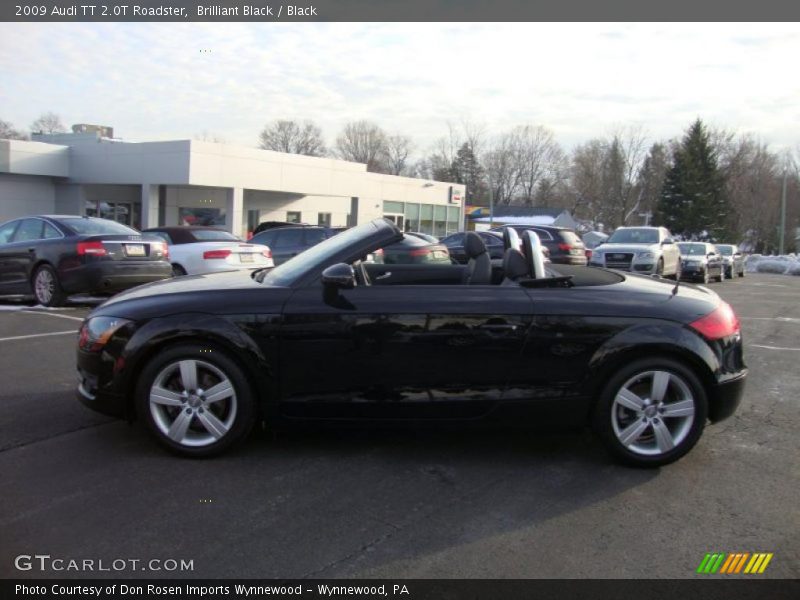 Brilliant Black / Black 2009 Audi TT 2.0T Roadster