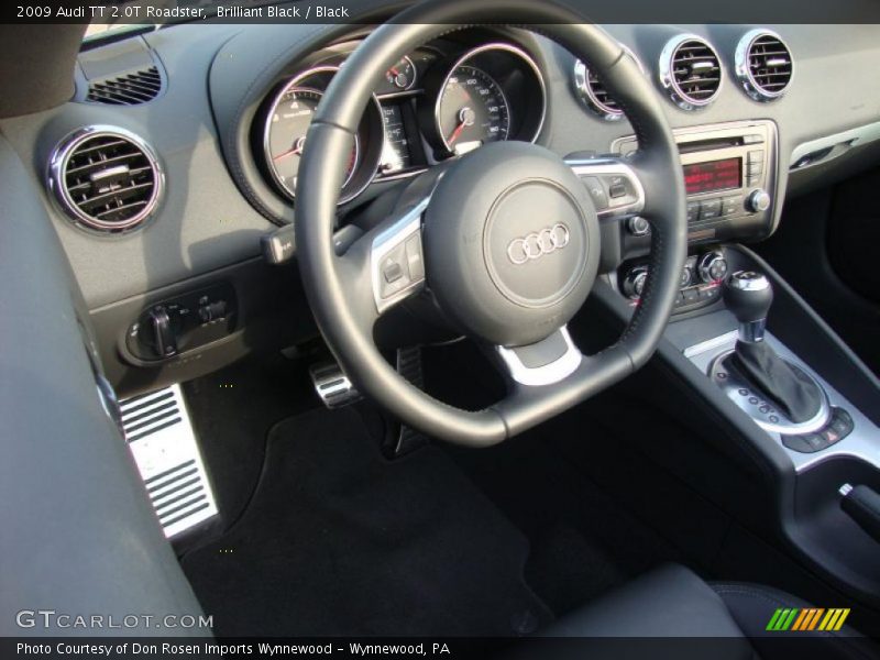 Brilliant Black / Black 2009 Audi TT 2.0T Roadster