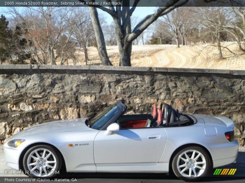 Sebring Silver Metallic / Red/Black 2005 Honda S2000 Roadster