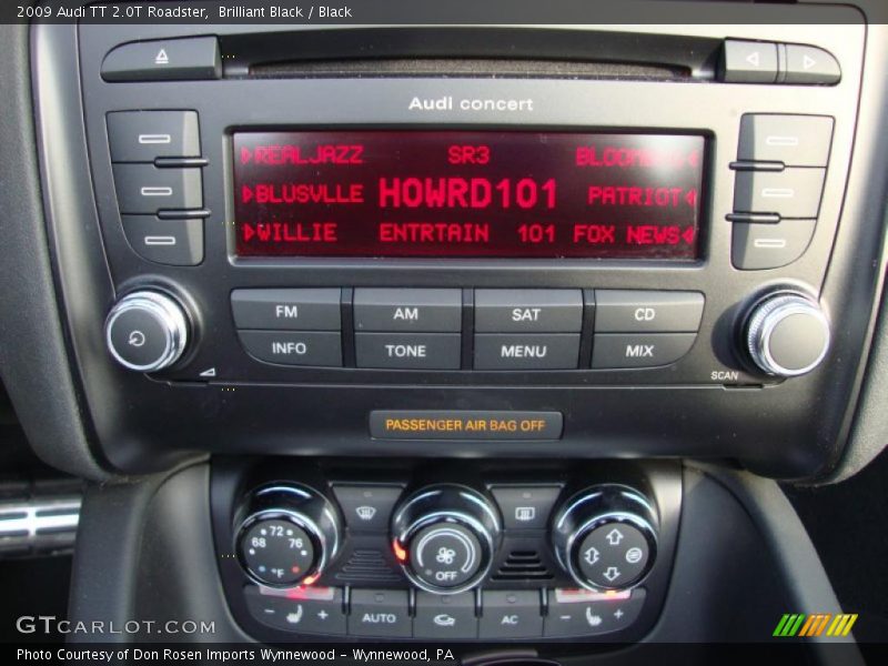 Controls of 2009 TT 2.0T Roadster