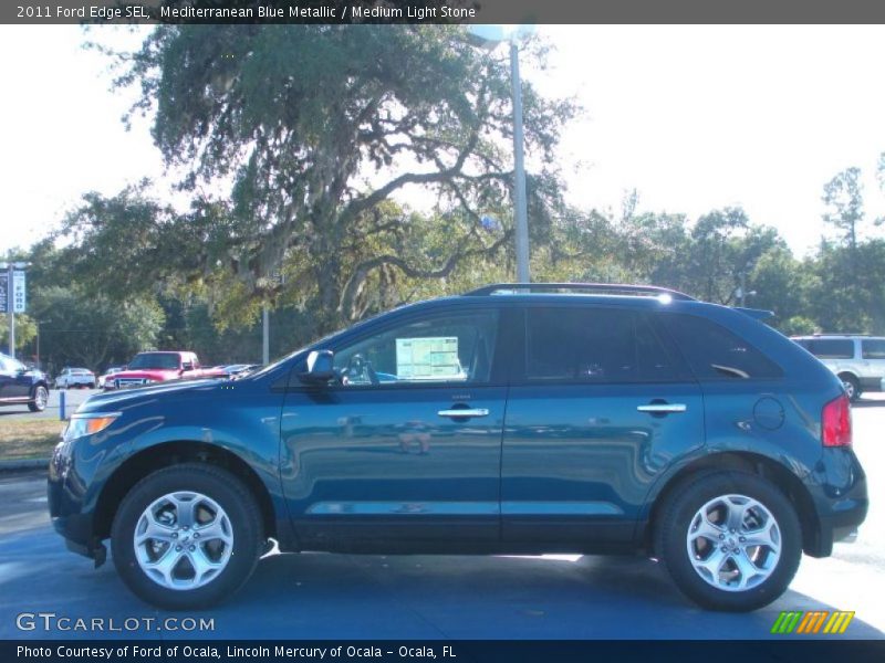 Mediterranean Blue Metallic / Medium Light Stone 2011 Ford Edge SEL