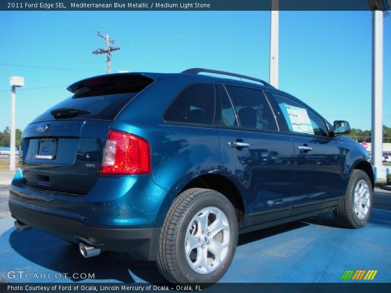 Mediterranean Blue Metallic / Medium Light Stone 2011 Ford Edge SEL