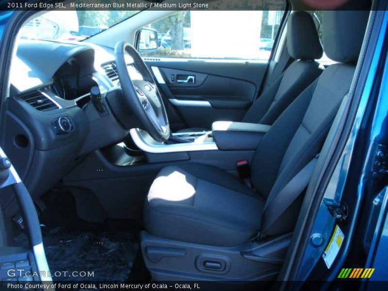 Mediterranean Blue Metallic / Medium Light Stone 2011 Ford Edge SEL