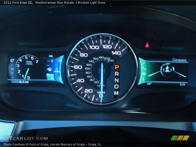 Mediterranean Blue Metallic / Medium Light Stone 2011 Ford Edge SEL