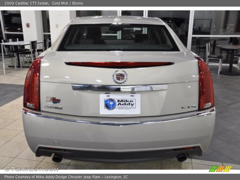 Gold Mist / Ebony 2009 Cadillac CTS Sedan