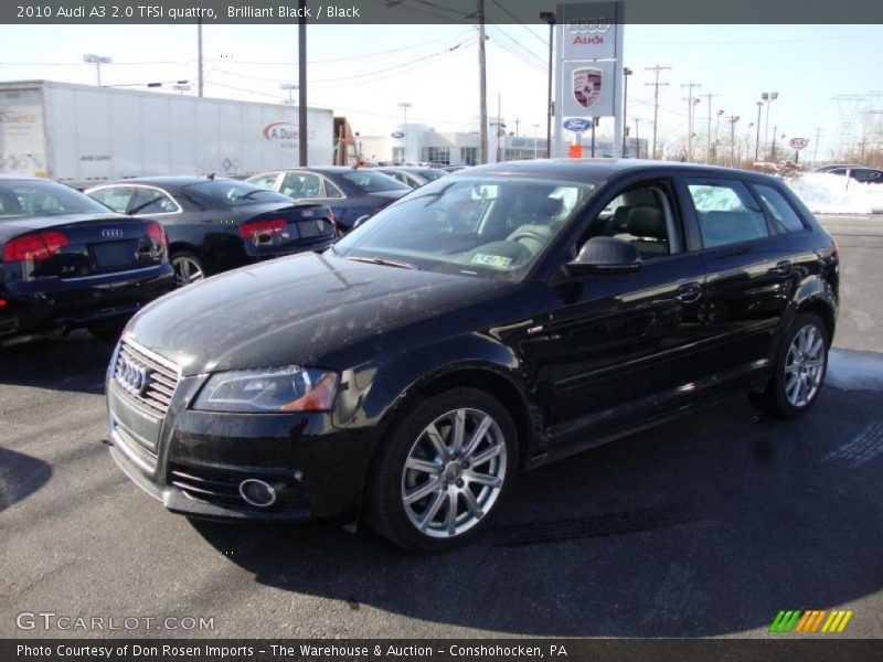 Brilliant Black / Black 2010 Audi A3 2.0 TFSI quattro