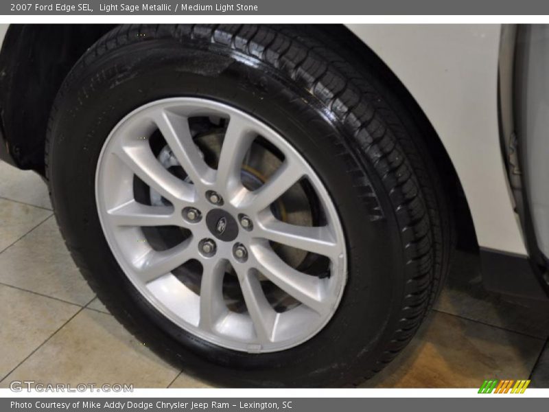 Light Sage Metallic / Medium Light Stone 2007 Ford Edge SEL