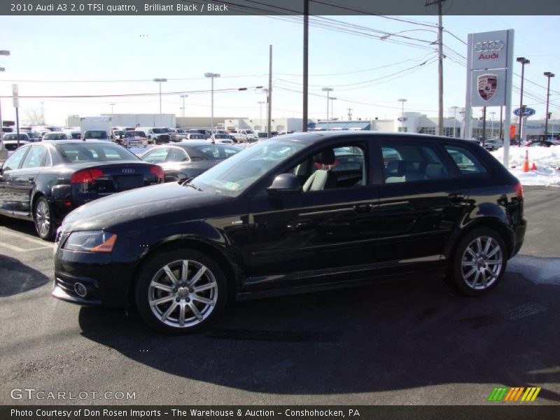Brilliant Black / Black 2010 Audi A3 2.0 TFSI quattro
