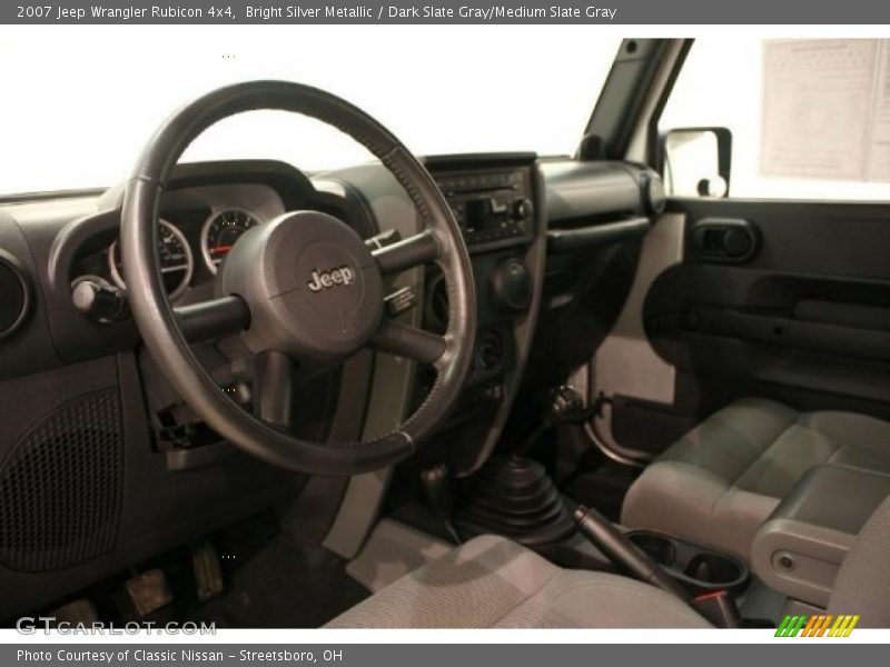 Bright Silver Metallic / Dark Slate Gray/Medium Slate Gray 2007 Jeep Wrangler Rubicon 4x4