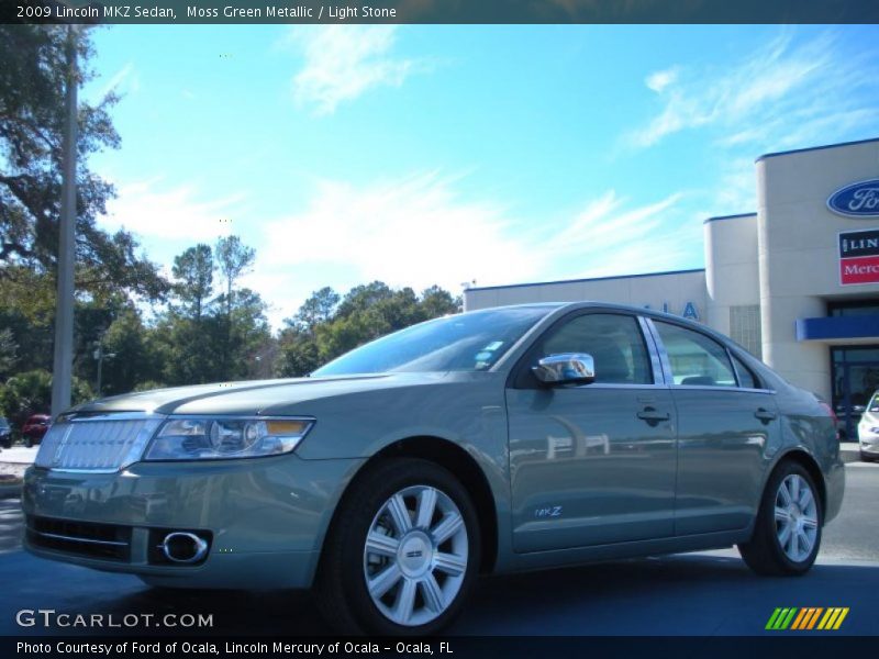 Moss Green Metallic / Light Stone 2009 Lincoln MKZ Sedan