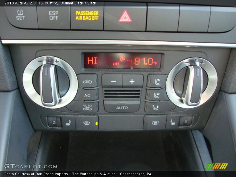 Controls of 2010 A3 2.0 TFSI quattro