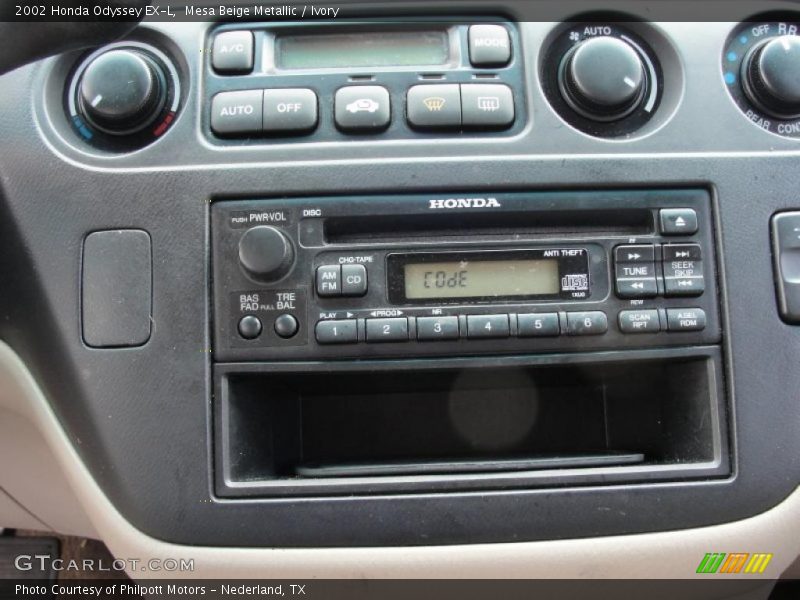 Controls of 2002 Odyssey EX-L