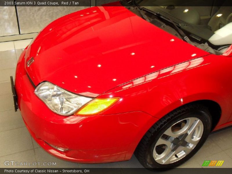 Red / Tan 2003 Saturn ION 3 Quad Coupe