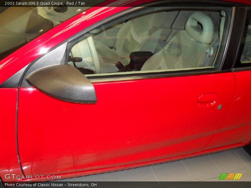 Red / Tan 2003 Saturn ION 3 Quad Coupe