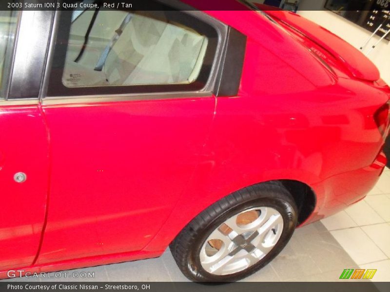Red / Tan 2003 Saturn ION 3 Quad Coupe