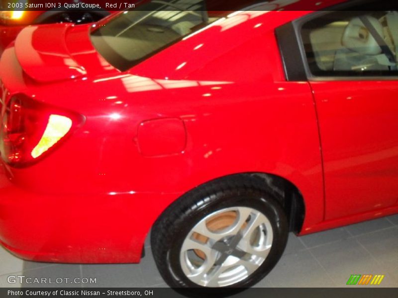 Red / Tan 2003 Saturn ION 3 Quad Coupe
