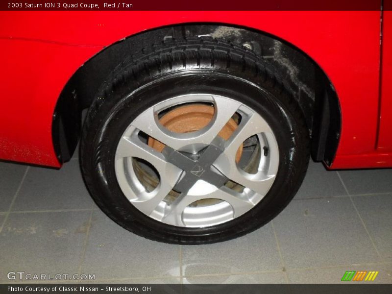 Red / Tan 2003 Saturn ION 3 Quad Coupe