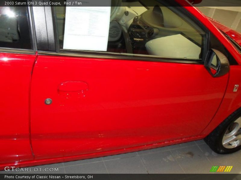 Red / Tan 2003 Saturn ION 3 Quad Coupe