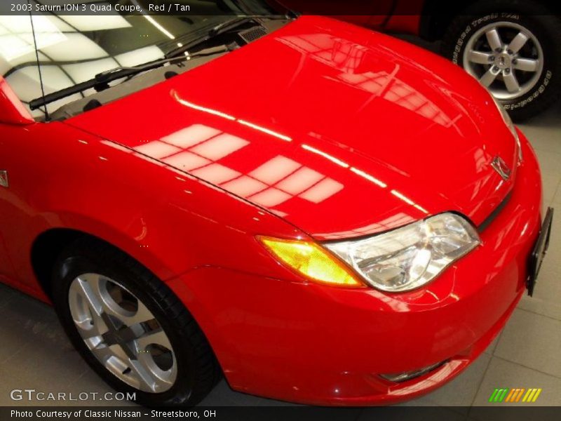 Red / Tan 2003 Saturn ION 3 Quad Coupe