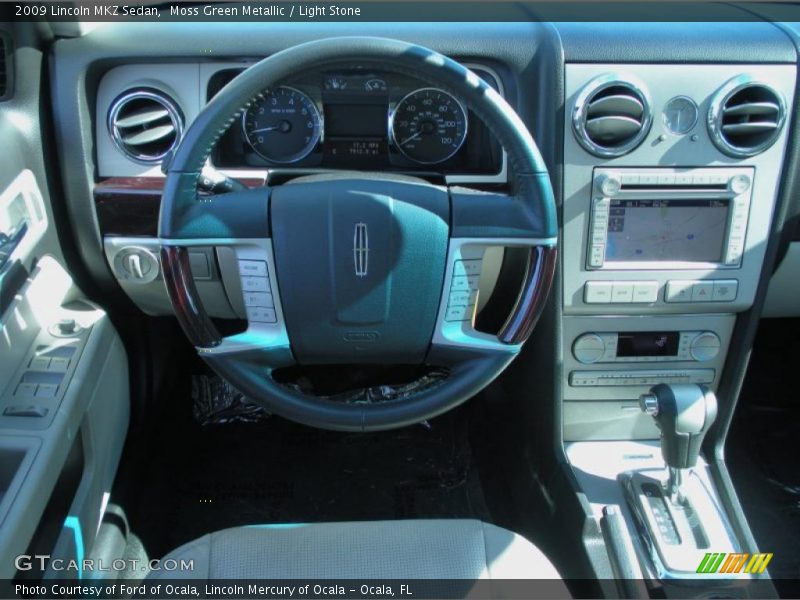 Moss Green Metallic / Light Stone 2009 Lincoln MKZ Sedan