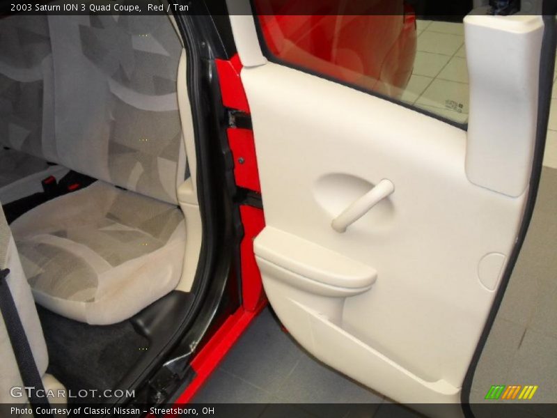 Red / Tan 2003 Saturn ION 3 Quad Coupe