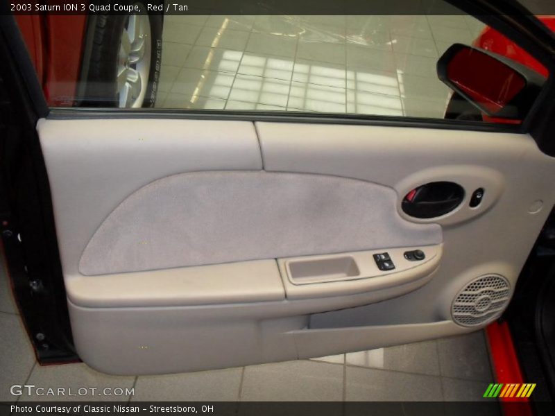 Red / Tan 2003 Saturn ION 3 Quad Coupe