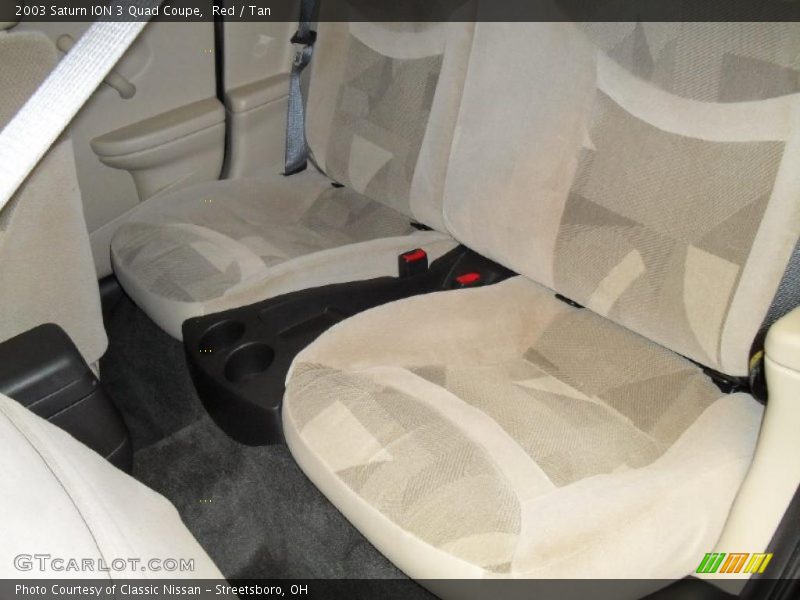 Red / Tan 2003 Saturn ION 3 Quad Coupe