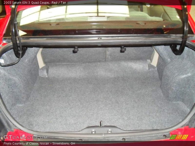 Red / Tan 2003 Saturn ION 3 Quad Coupe