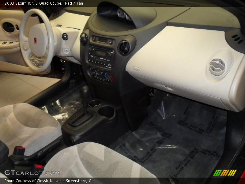 Red / Tan 2003 Saturn ION 3 Quad Coupe