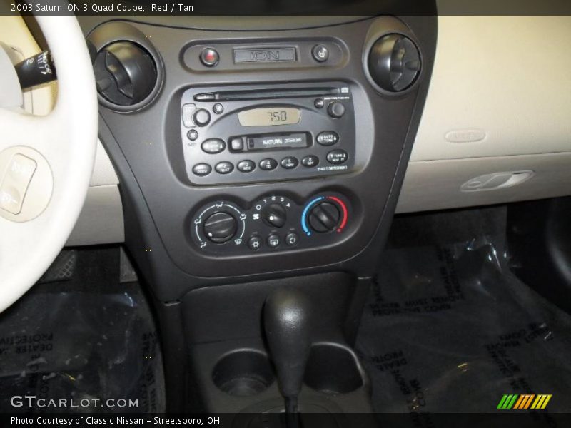 Red / Tan 2003 Saturn ION 3 Quad Coupe