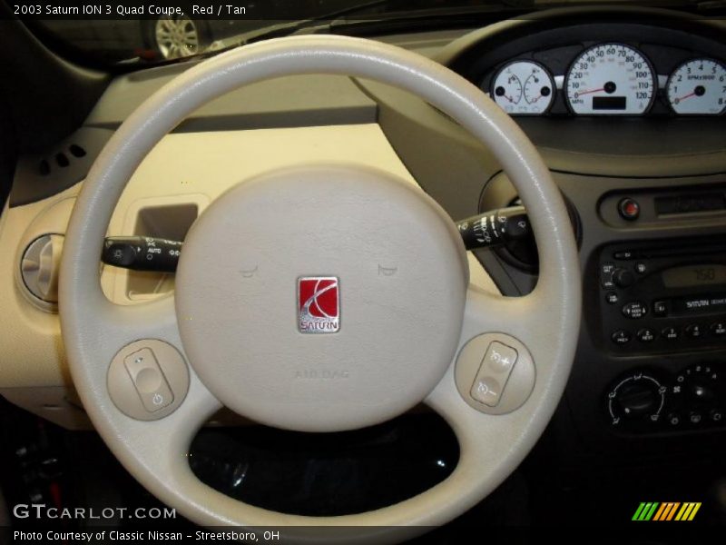 Red / Tan 2003 Saturn ION 3 Quad Coupe