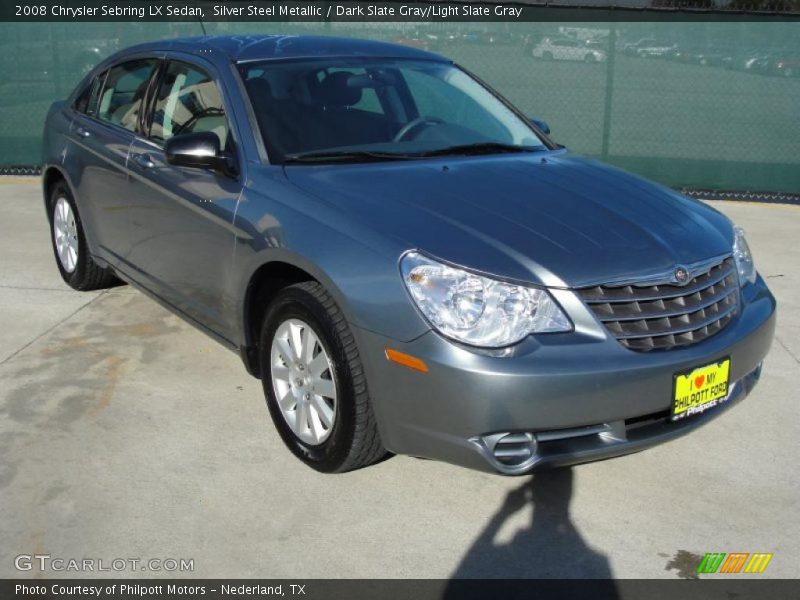 Silver Steel Metallic / Dark Slate Gray/Light Slate Gray 2008 Chrysler Sebring LX Sedan