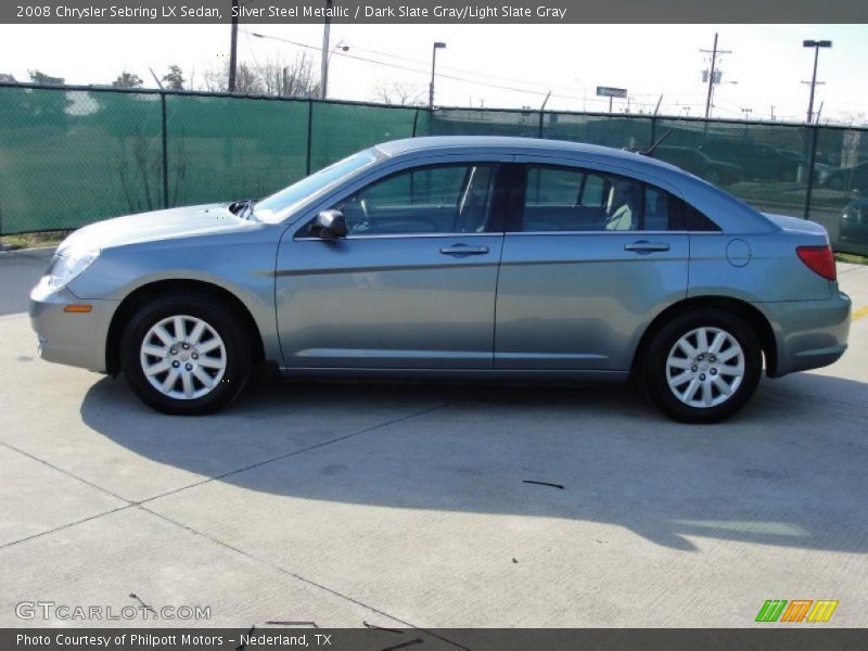 Silver Steel Metallic / Dark Slate Gray/Light Slate Gray 2008 Chrysler Sebring LX Sedan