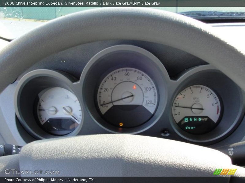 Silver Steel Metallic / Dark Slate Gray/Light Slate Gray 2008 Chrysler Sebring LX Sedan