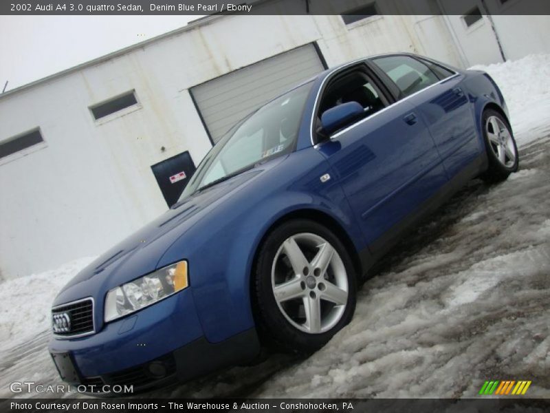 Denim Blue Pearl / Ebony 2002 Audi A4 3.0 quattro Sedan